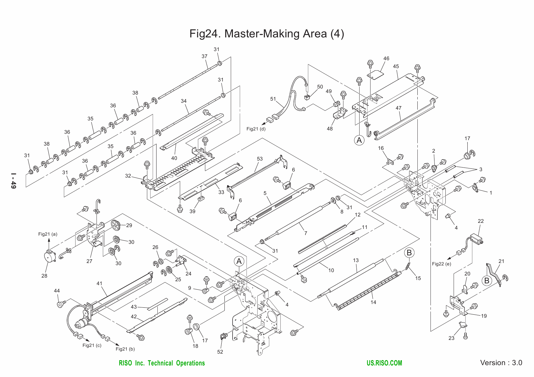 RISO RZ 300 310 330 370 390 500 510 570 590 TECHNICAL Parts List Manual-5